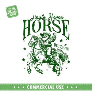 Jingle Horse Rodeo Svg Png, Western Christmas Santa, Jingle Horse Svg, Trendy Western Designs, Western PNG file, Trendy Shirt PNG Download