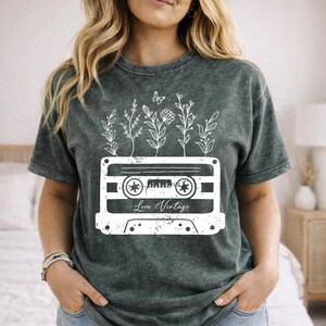 Wildflower Cassette Tape PNG, Retro Music Sublimation (Digital Download) image 4