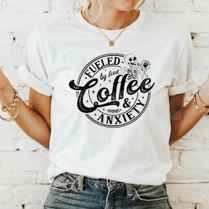 Impulsado por café helado y ansiedad SVG PNG, café svg, café helado png, café helado de moda svg, café png svg, café helado svg, ansiedad svg