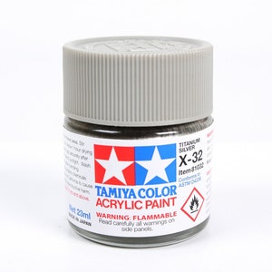 Tamiya Acrylic X-32 Titanium Silver 23ml Bottle of Paint # 81032