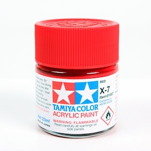 Tamiya Acrylic X-7 Red 23ml Bottle of Paint # 81007