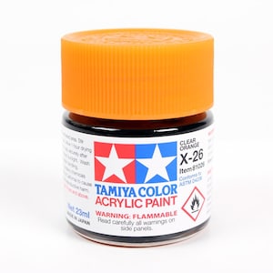 Tamiya Acrylic X-26 Clear Orange 23ml Bottle of Paint # 81026