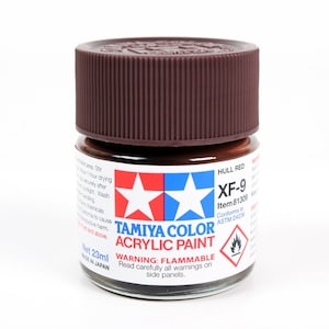 Tamiya Acrylic XF-9 Hull Red 23ml Bottle of Paint # 81309