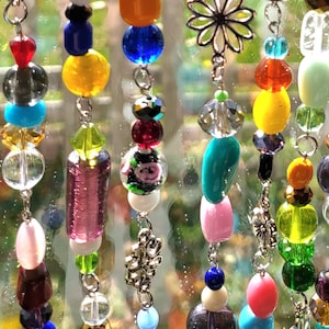 Custom Made to Order Suncatcher Bead Strand Boho / Boho Decor / Boho Chic  Decor / Beads / Window Art / Window Decor / Gift /bead Charms 