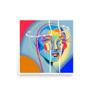 Blue Portrait Print