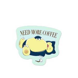 Snorlax Sticker Coffee