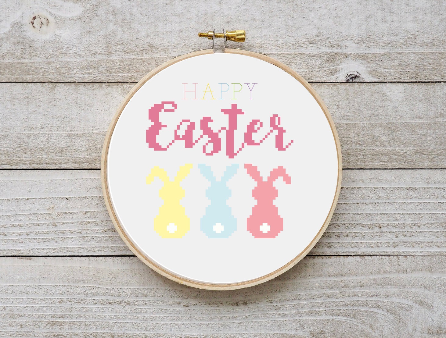 Happy Easter Cross Stitch DIGITAL PATTERN - Etsy