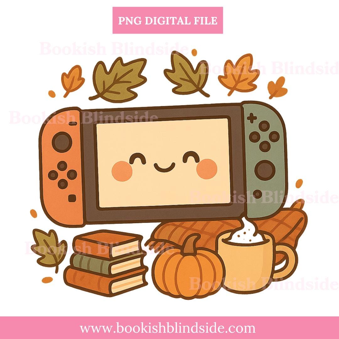 Autumn Gaming PNG | Cozy Fall Kawaii Nintendo Clipart | Pumpkin Spice ...