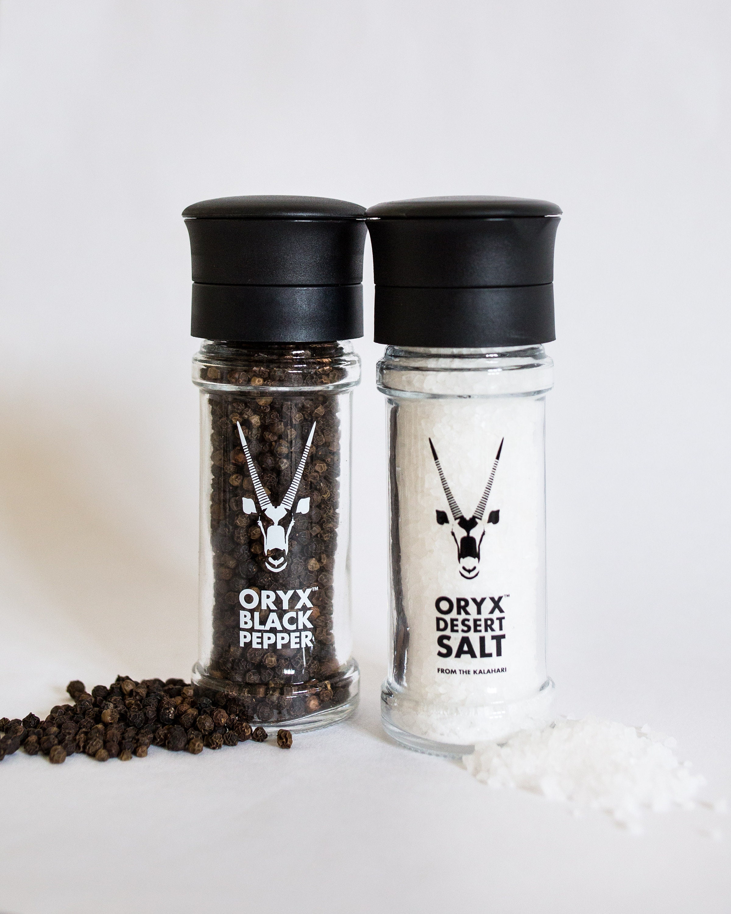 Oryx Coarse Salt Grinder & Black Pepper Grinder 100g 50g Etsy