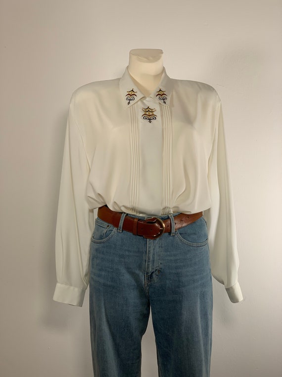 Vintage Blouse Oversize 90s Folklore