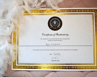 Certificate Of Authenticity Blank Limited Edition Prints Etsy