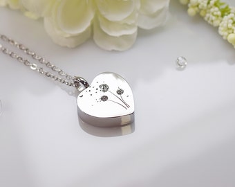 Cremation Ashes & Memorial Wishing Urn Necklace