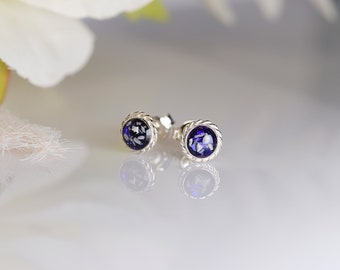 Sterling Silver DIY Cremation Ashes Earrings, Pet Ashes Round Sunflower Earrings, Pet Cremation Earrings, Pet Ashes Keepsake, Ashes Jewelry