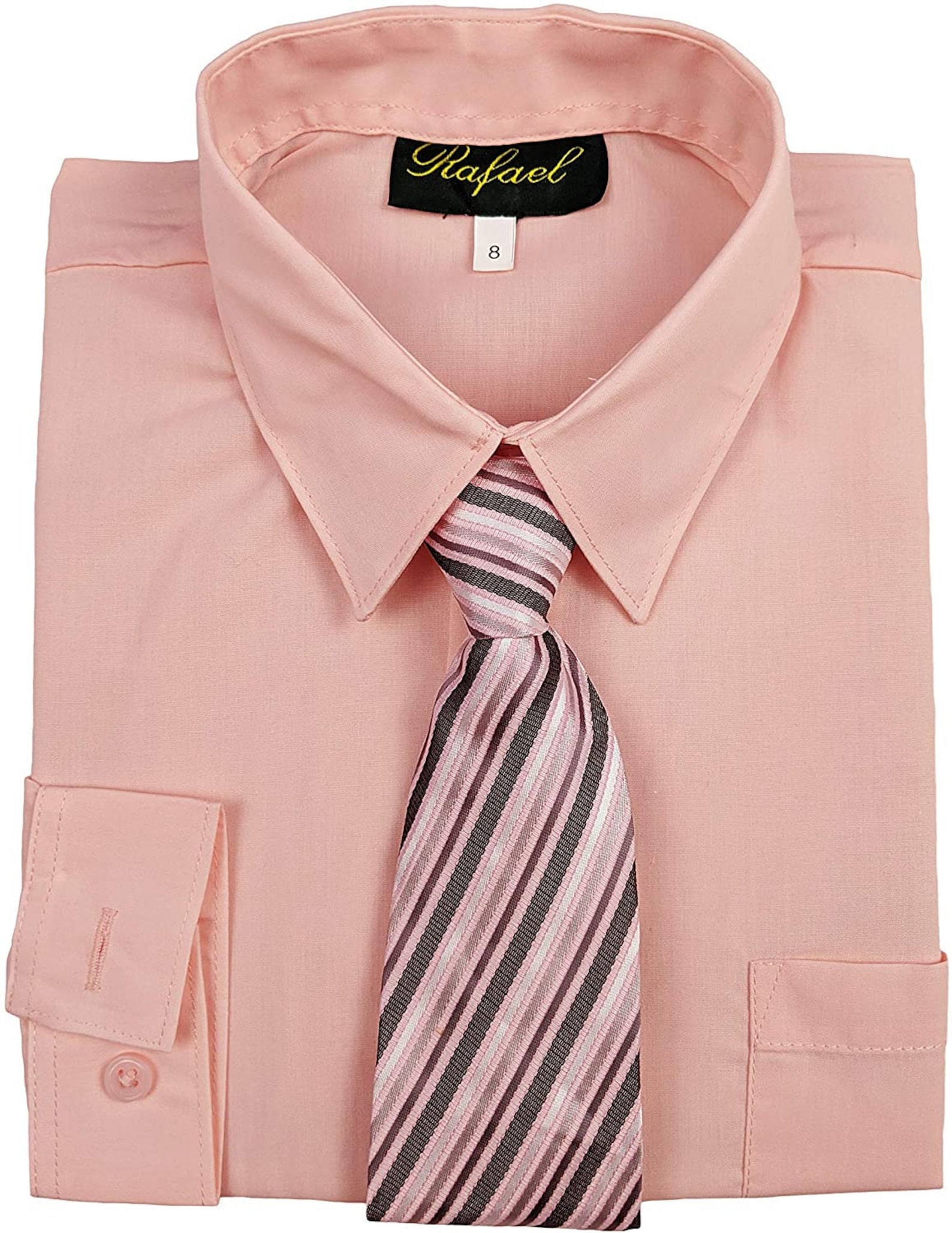 Boy's Dusty Rose Dress Shirt With Tie Long Sleeve Etsy