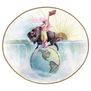 Souvenir Guide of Niagara Frontier 1900 | Lithograph Reproduction | International Navigation Co. | Pan American Expo 1901 | Glimpses Cover