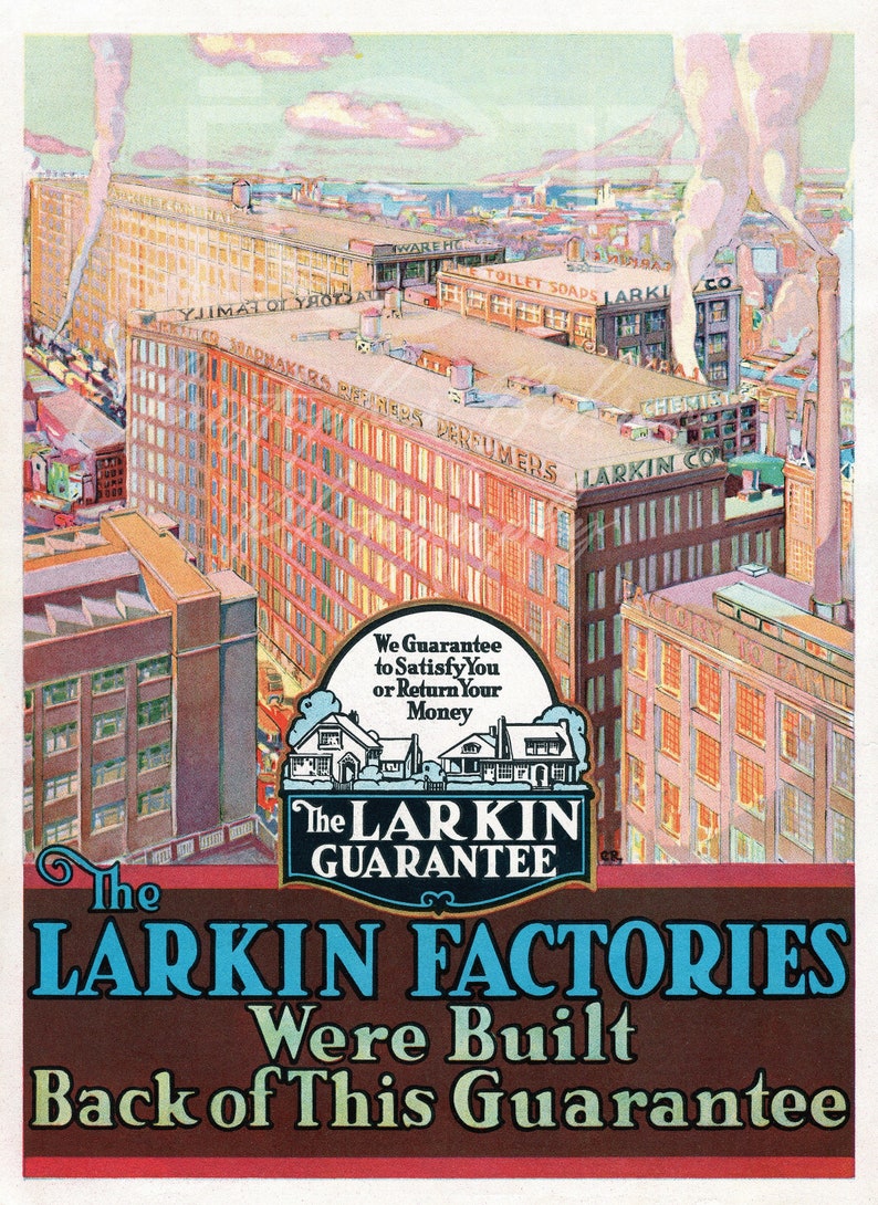 The LARKIN FACTORIES Lithograph Reproduction Larkin Plan Catalog