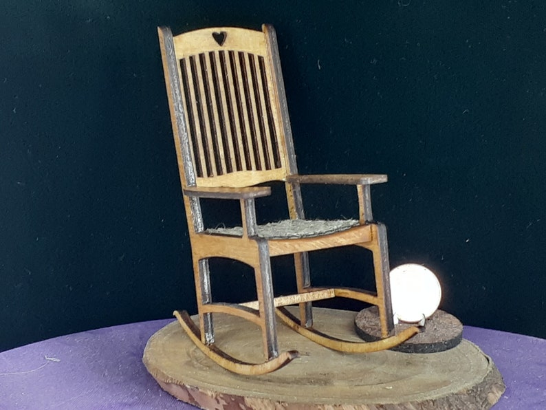 Artist Made Dollhouse Rocking Chair Etsy