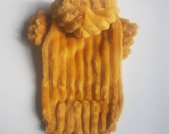 Gele fleece chihuahuahoodie, warme winterjas, trui voor kleine hond