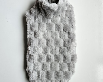 Jasnoszary sweter dla chihuahua, zimowy płaszcz dla zwierząt, supermiękki sweter, ubranka dla psów