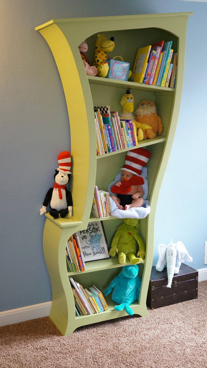 Whimsical Bookcase Curved Bookcase Nursery Furniture Etsy