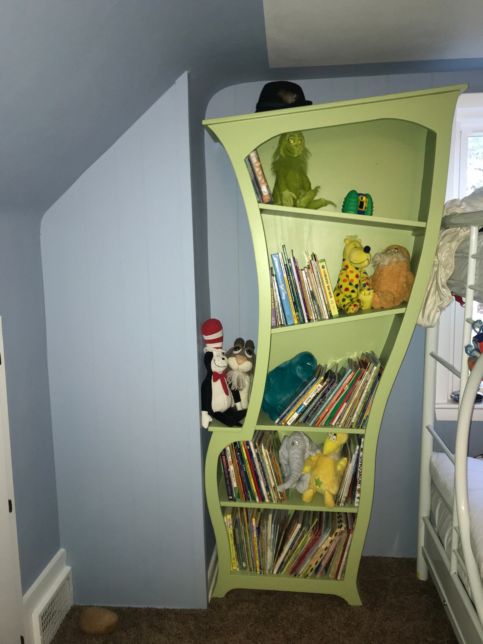 Whimsical Bookcase Curved Bookcase Nursery Furniture Etsy