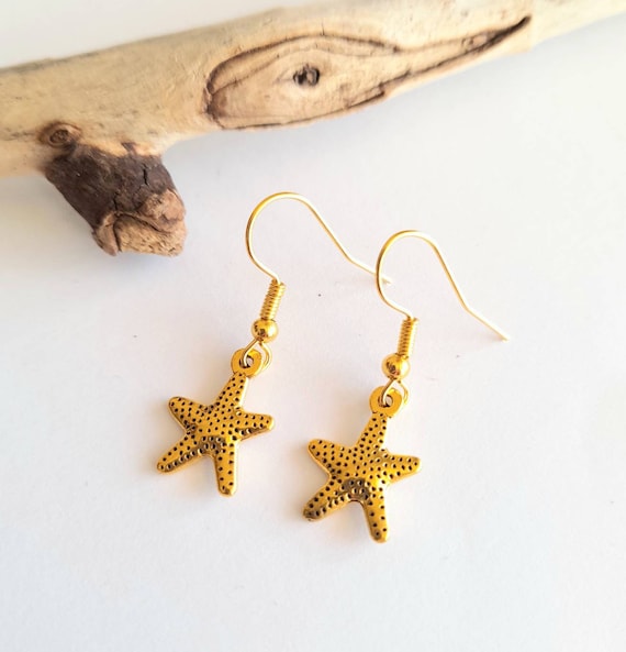 Starfish shop drop earrings