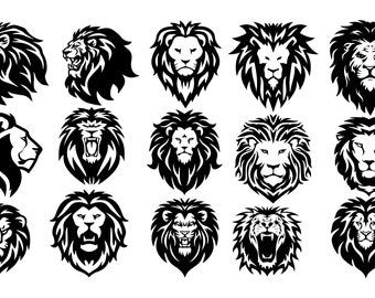 Download Lion Head Outline Etsy
