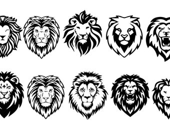 Lion Illustration Etsy