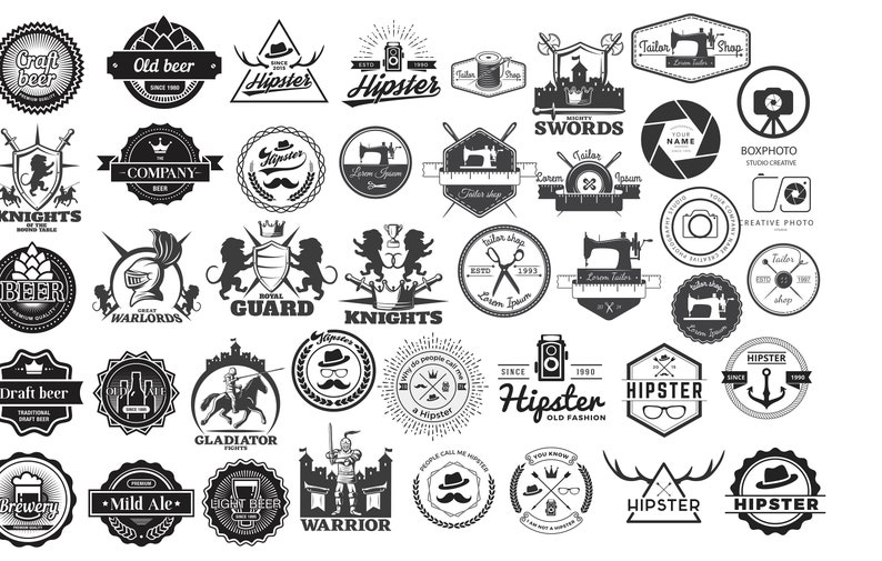 45 Vintage Logo, SVG, EPS, Adobe Illustrator Editable File, Readymade ...