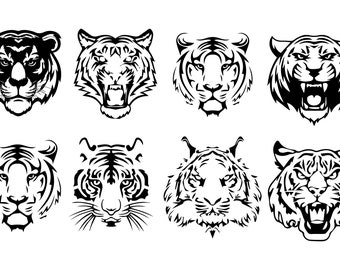 Tiger Face Drawing - Etsy Australia Tiger Face Drawing - Etsy Australia