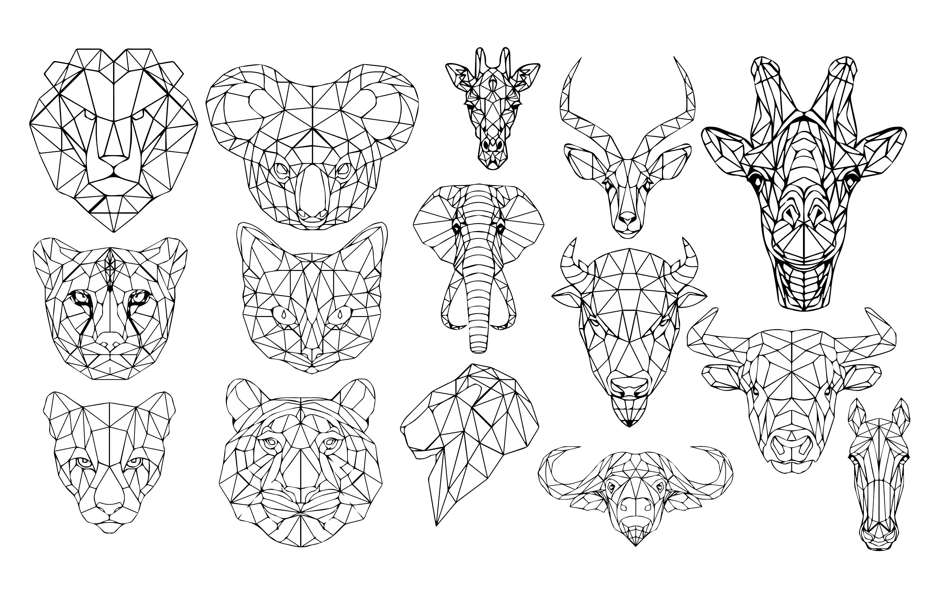 geometric animals designs