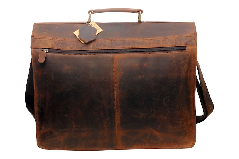 Everyday Leather messenger bag Office Briefcase Crossbody Men Leather Satchel Bag Travel Bag image 10