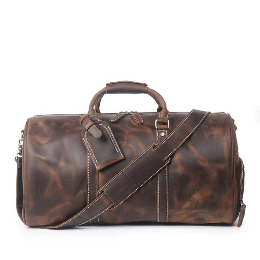 Leather duffle mens sale