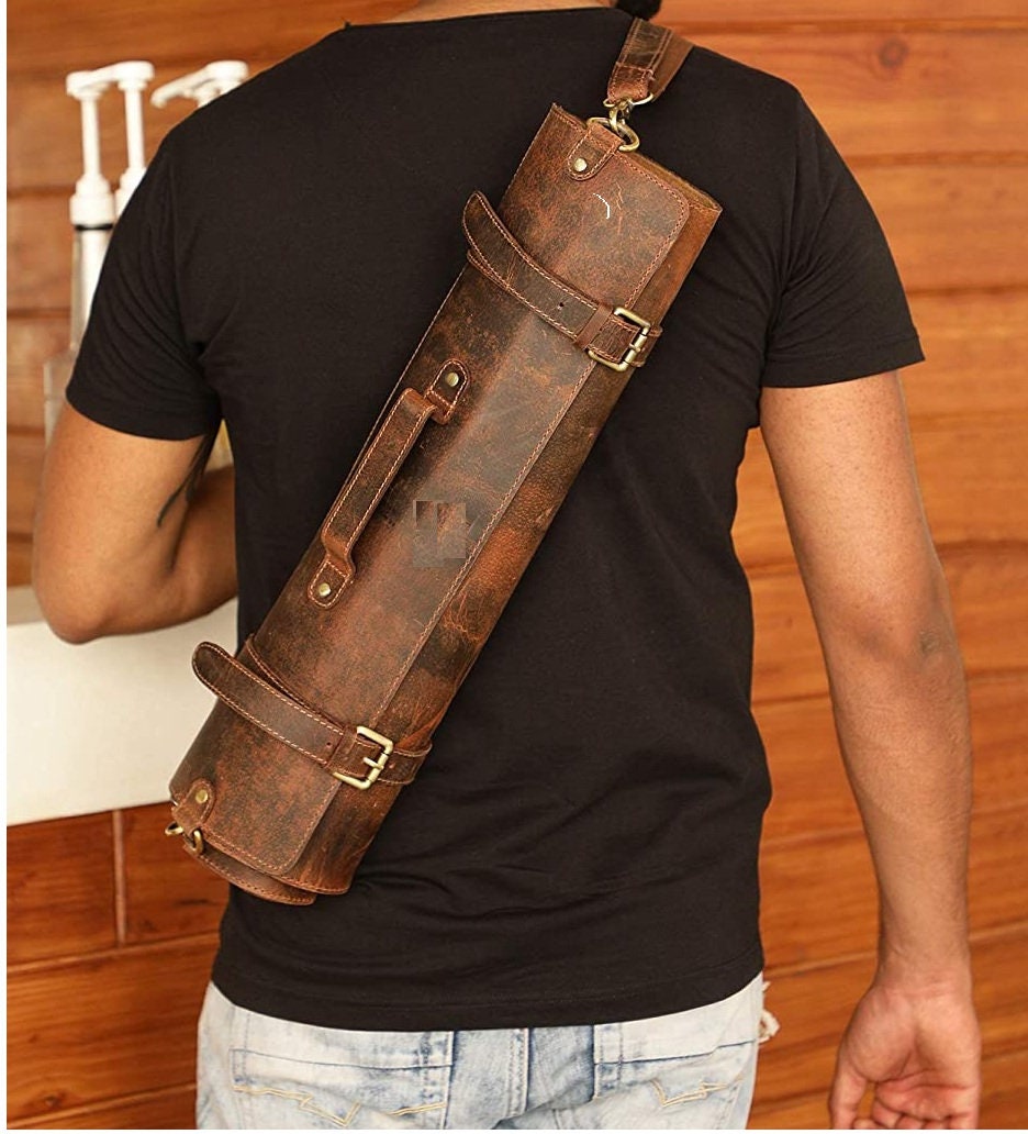 Leather Knife Roll Chefs Roll for Chef's Leather Knife Bag Etsy