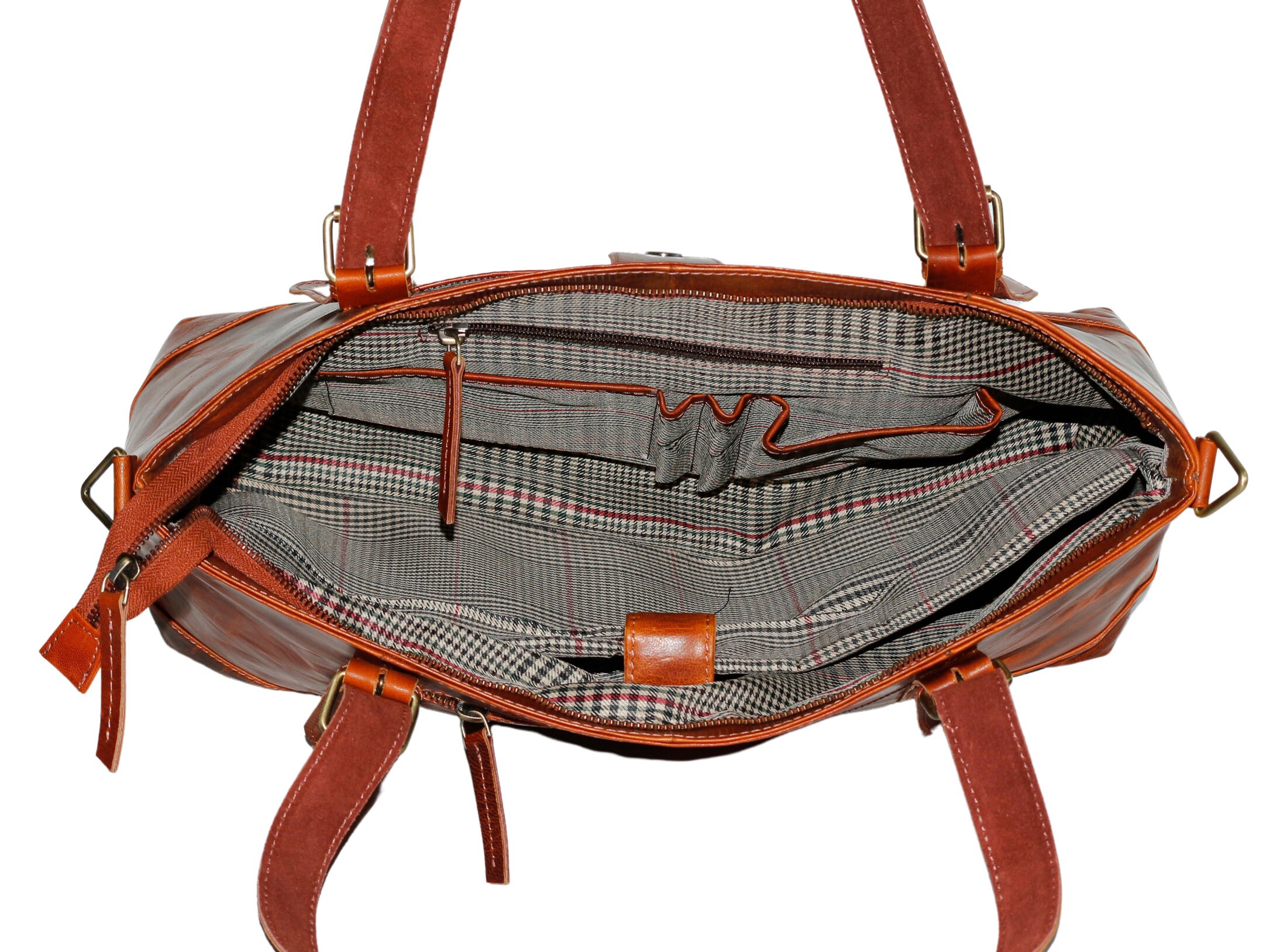 Leather Tote Bag Leather Tote With Zipper Leather Tote Bags Etsy