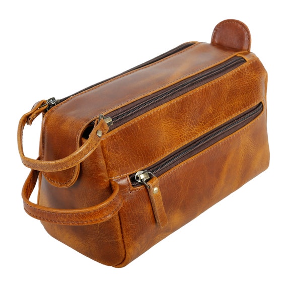 Personalized Full Grain Leather Duffle Bag with shoe Compartment