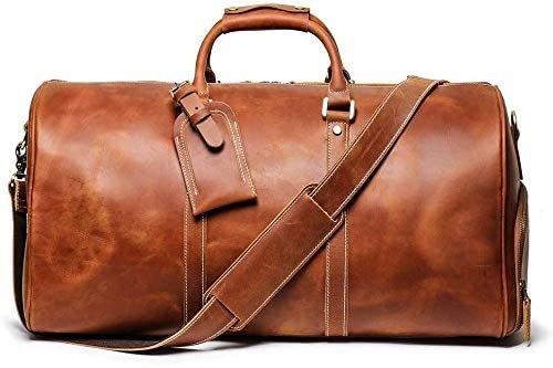 Personalized Full Grain Leather Duffle Bag with shoe Compartment –  Unihandmade