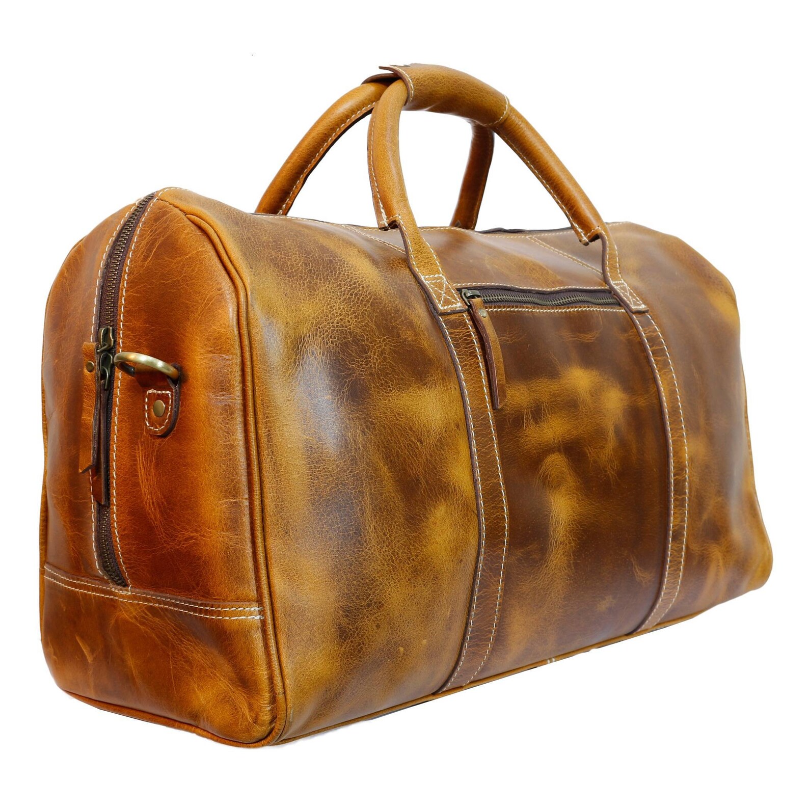 LIFETIME GUARANTEE Personalised Handmade Leather Duffle Bag Etsy Canada