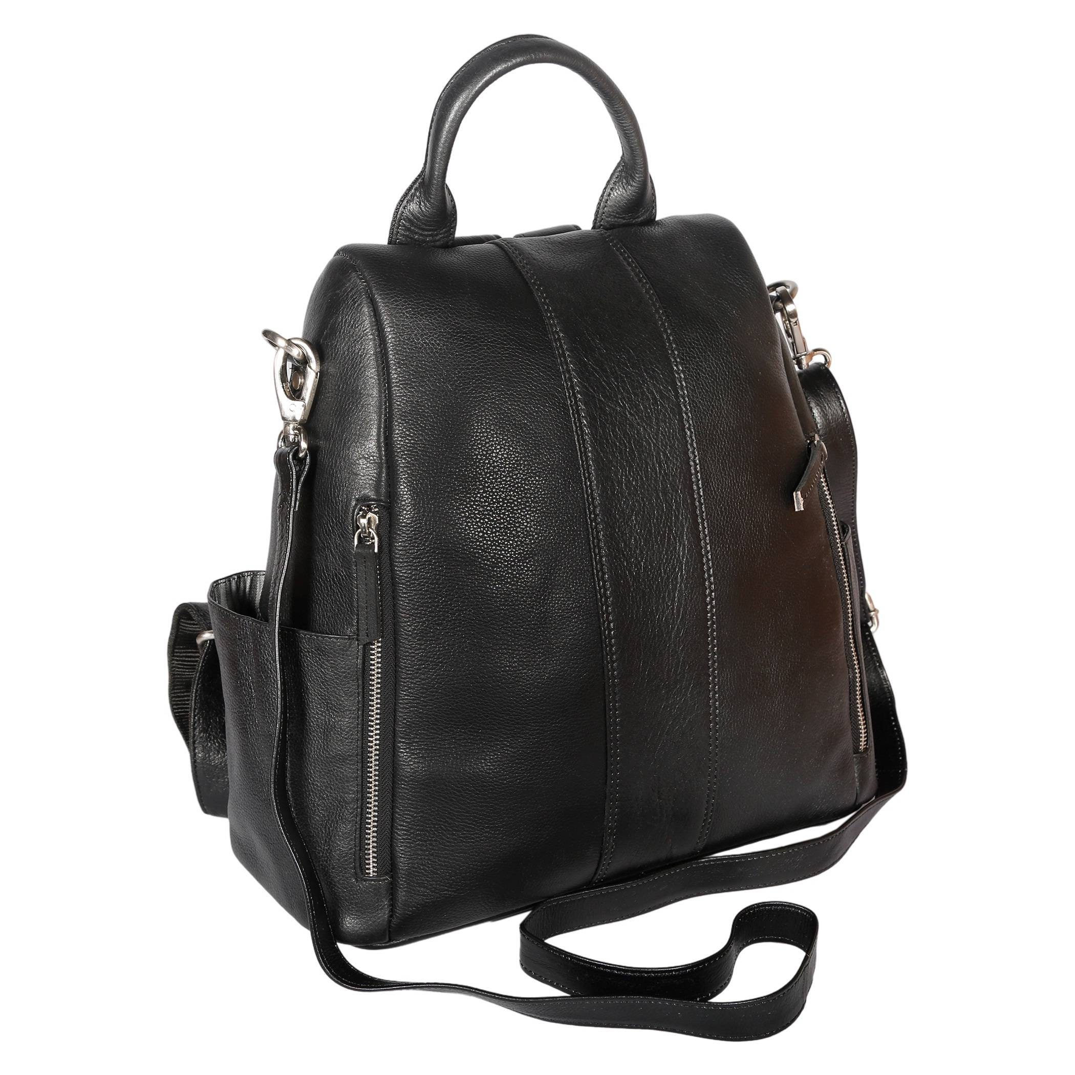Black handbag backpack hot sale