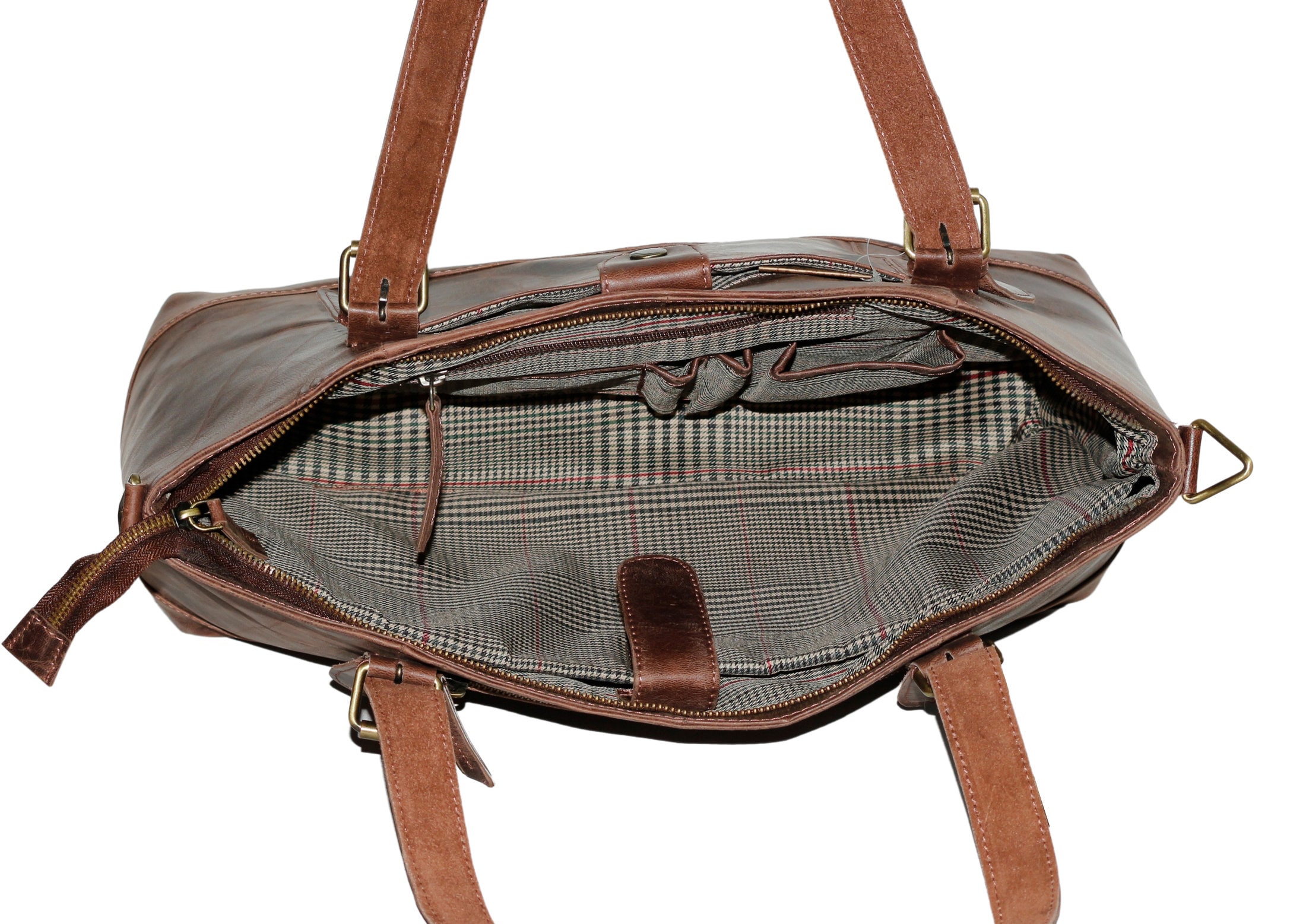 Leather Tote Bag Leather Tote With Zipper Leather Tote Bags Etsy