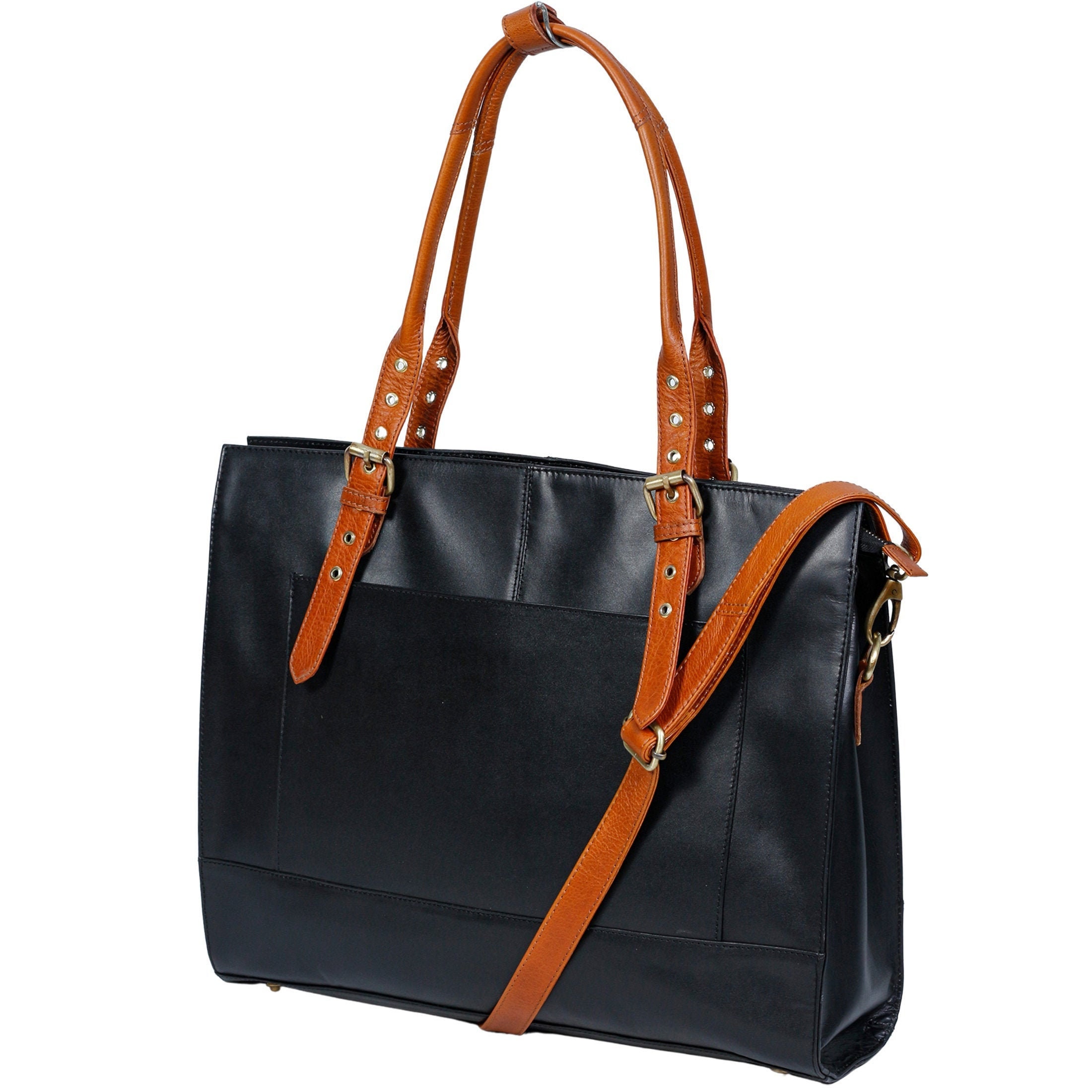 Leather tote bag leather tote with zipper leather tote bags Etsy