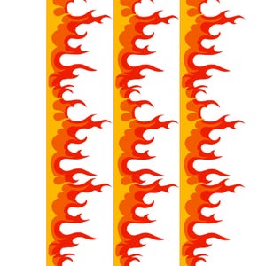 Flame Border, Edible Flames, Edible Fire Cake Border, Edible Flame Strips -Pre-Cut Edible Image Toppers for cakes