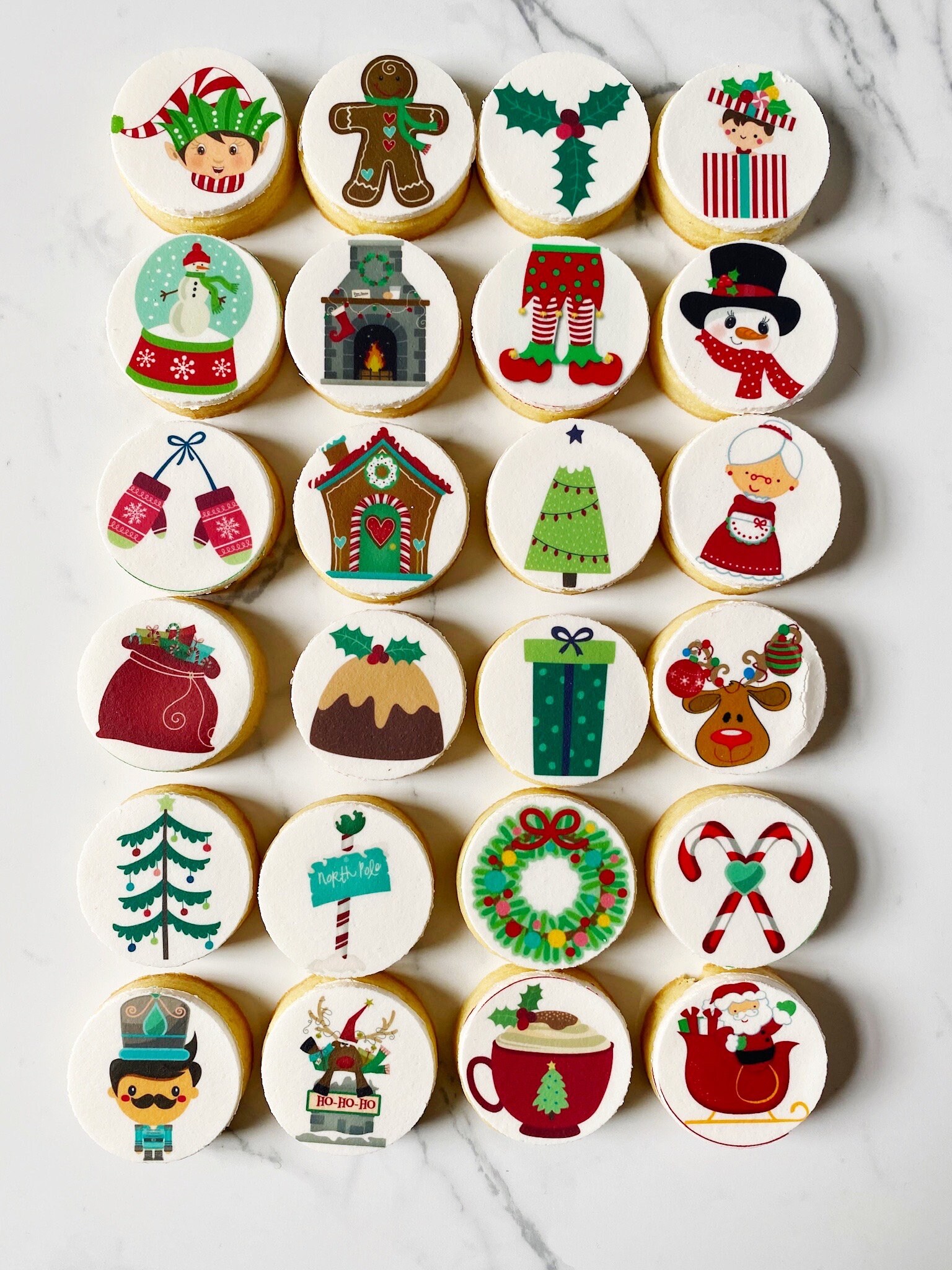 Advent Calendar Christmas Edible Image Toppers Etsy