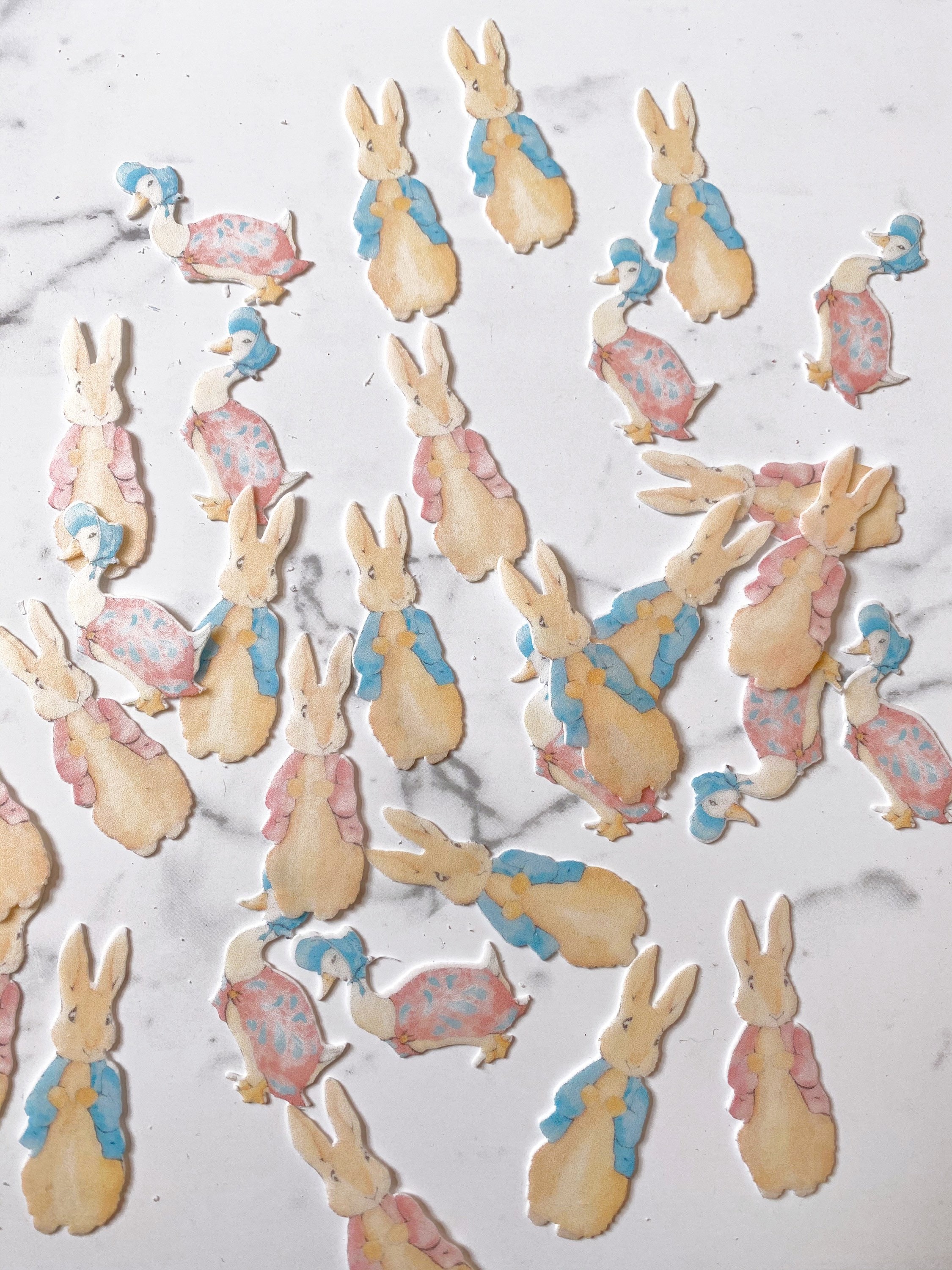 24 Obleas Comestibles De Peter Rabbit: Toppers Para Tartas Y Cupcakes (Tema Personalizado, Multicolor)