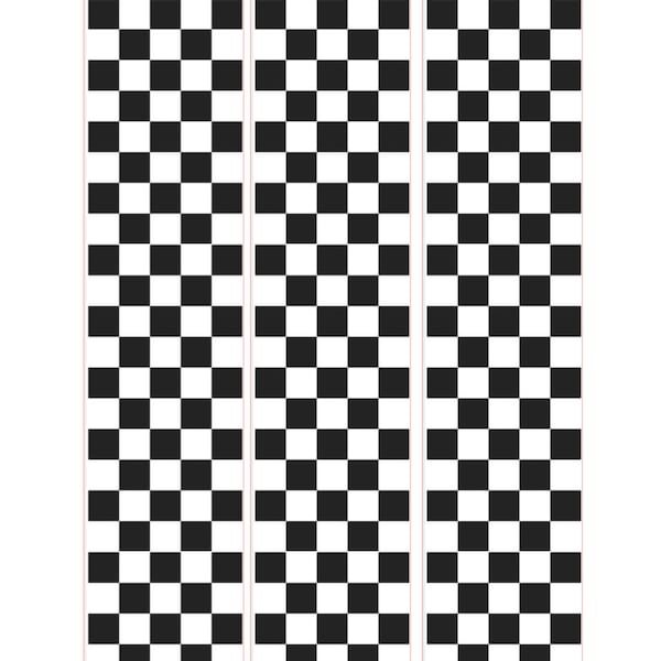 Checkered Flag Strips -Pre-Cut Edible Image Toppers for cakes