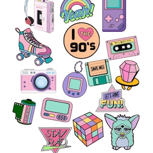 Pastel 90’s Cake Scene   Pre-Cut Edible Images for Cakes