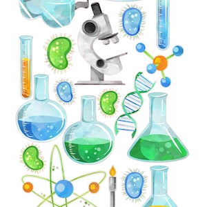 Science Fun Cake Scene Pre-Cut Edible Image Toppers