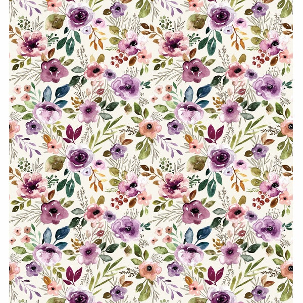 A4 Amethyst Blooms Print Icing/frosting sheets