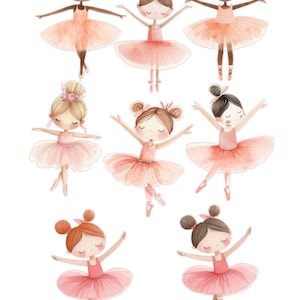 Ballerina Cake Scene, Edible Ballerina Toppers, Pre-Cut Edible Cake Toppers, Ballet Cake Decorations, Ballet Cake, Edible Frosting Sheets