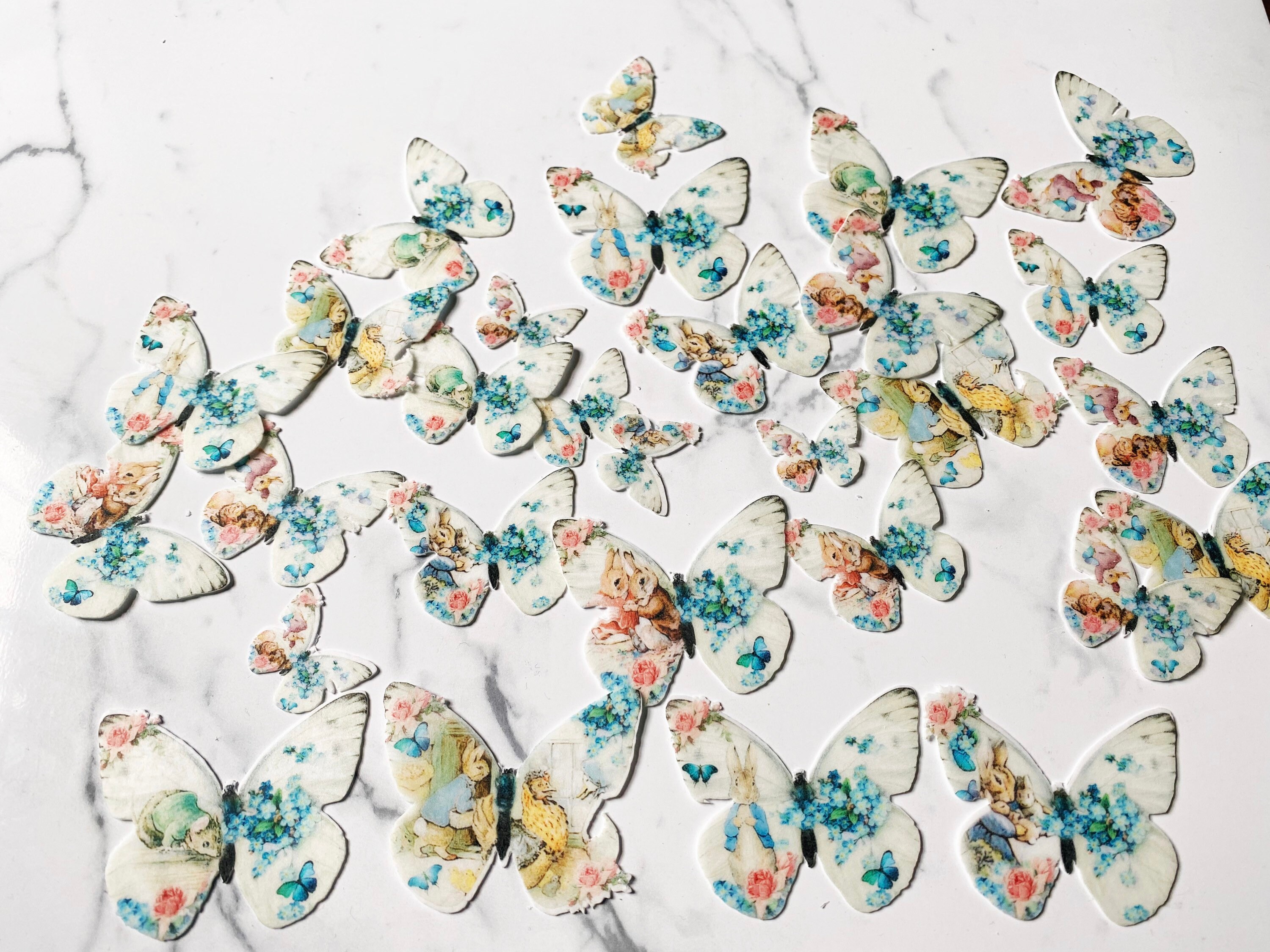 Peter Rabbit Wafer Pack of 28 Vintage Peter Rabbit Wafer Die Cut Butterflies | Etsy Australia